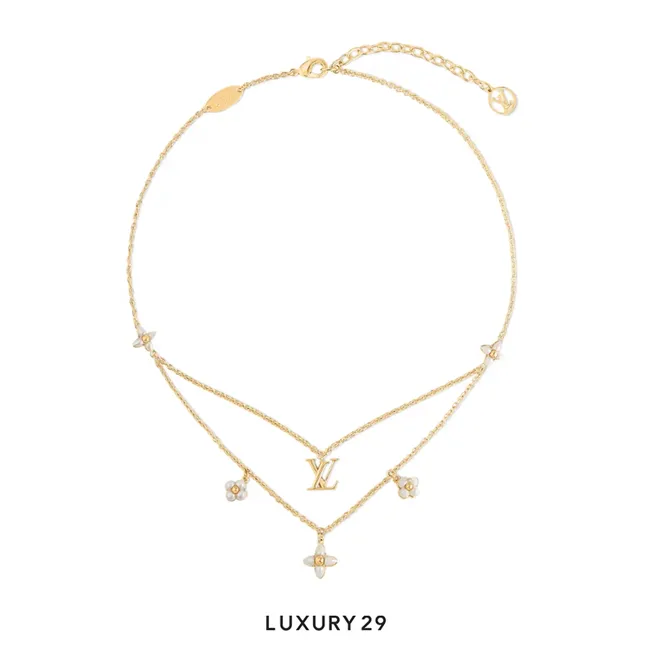 Louis Vuitton LV Floragram Necklace Gold