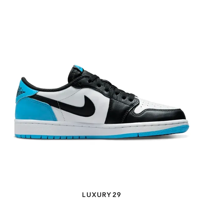 Nike Jordan 1 Low Black Dark Powder Blue  (Women's) (W)