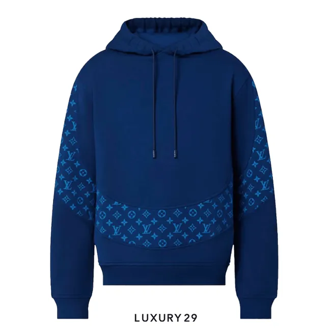 Louis Vuitton LV Monogram Circle Cut Hoodie Ocean
