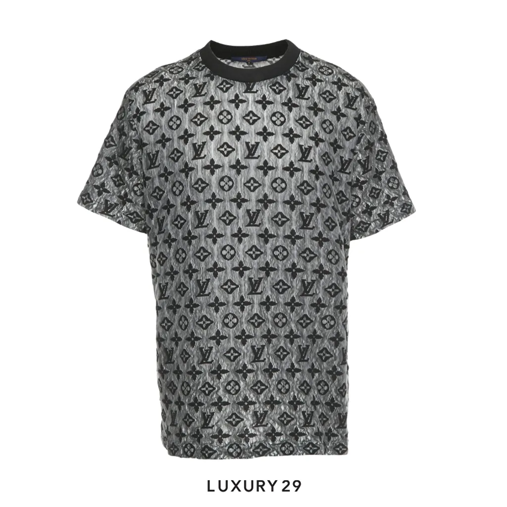 Louis Vuitton LV  Monogram T-shirt Black(XL, Black)