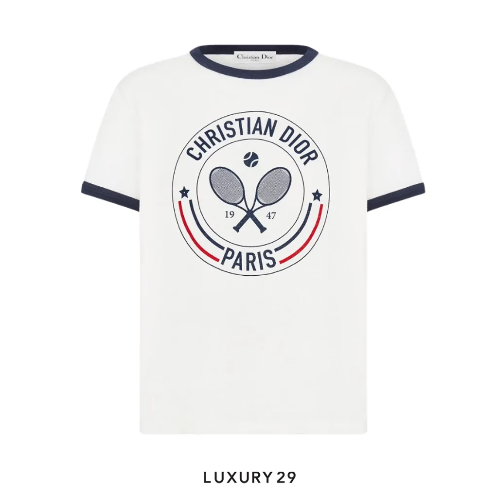 Dior Vibe T-shirt White cotton and linen jersey with tricolor signature White(XS, White)