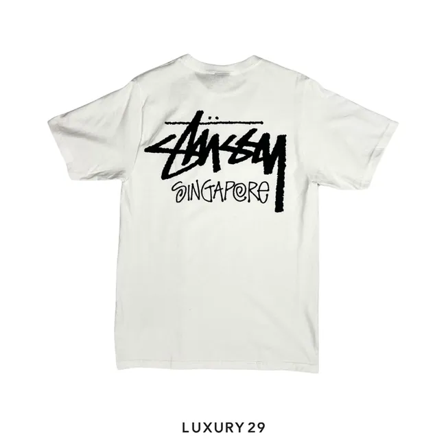 Stussy Exclusive Singapore tee Natural