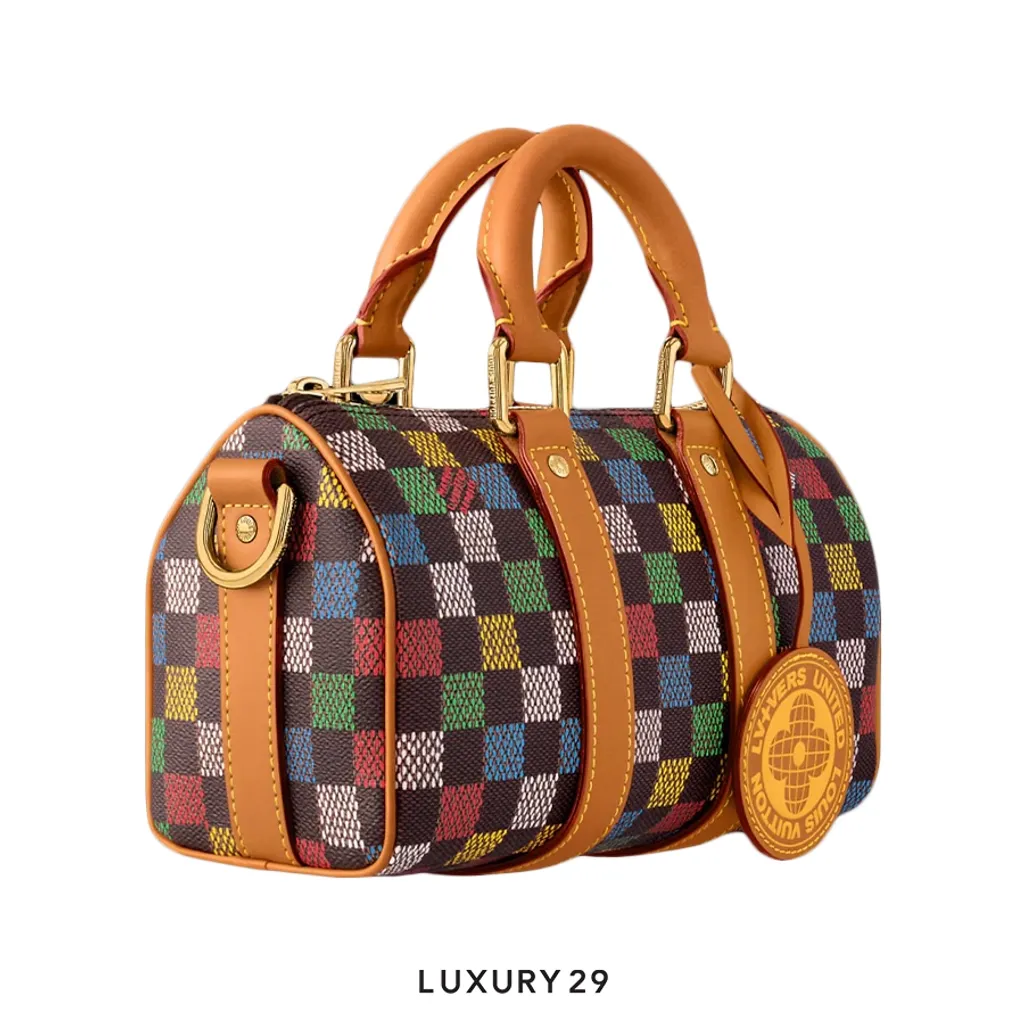 Louis Vuitton LV Keepall Bandouliere 25 Bag Damier Ebene Canvas(Small, Brown)