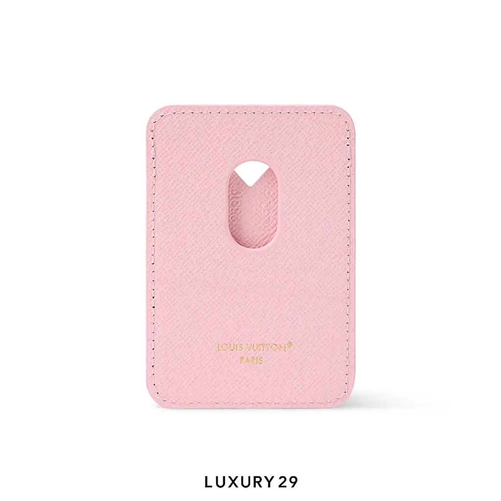 Louis Vuitton LV Magnetic Card Holder Monogram Fresh Pink(Small, Pink)
