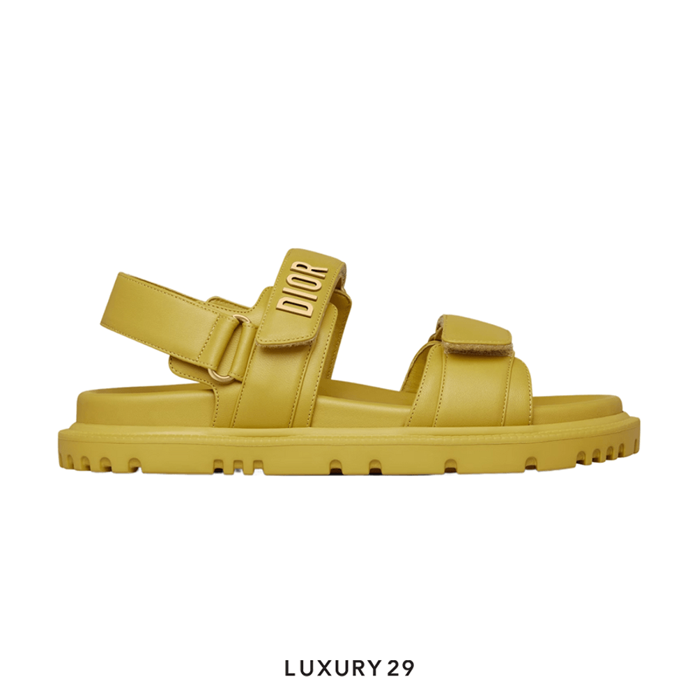 Dioract Sandal Yellow Lambskin(37, Yellow)