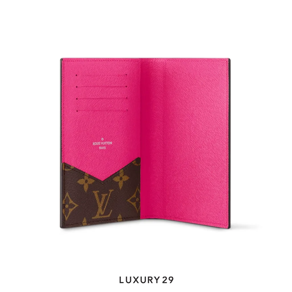 Louis Vuitton LV Passport Cover Pondichery Pink(Small, Pink)