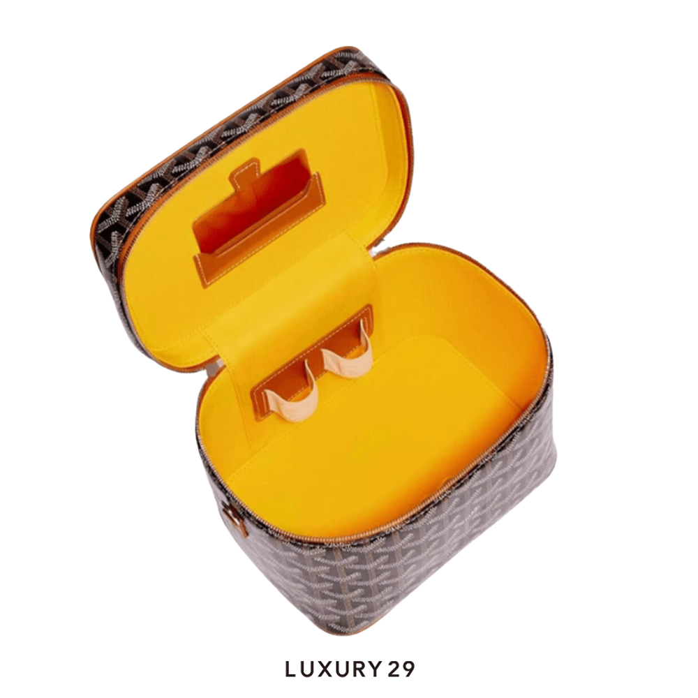 Goyard Muse Vanity Case Black & Tan(Small, Brown)