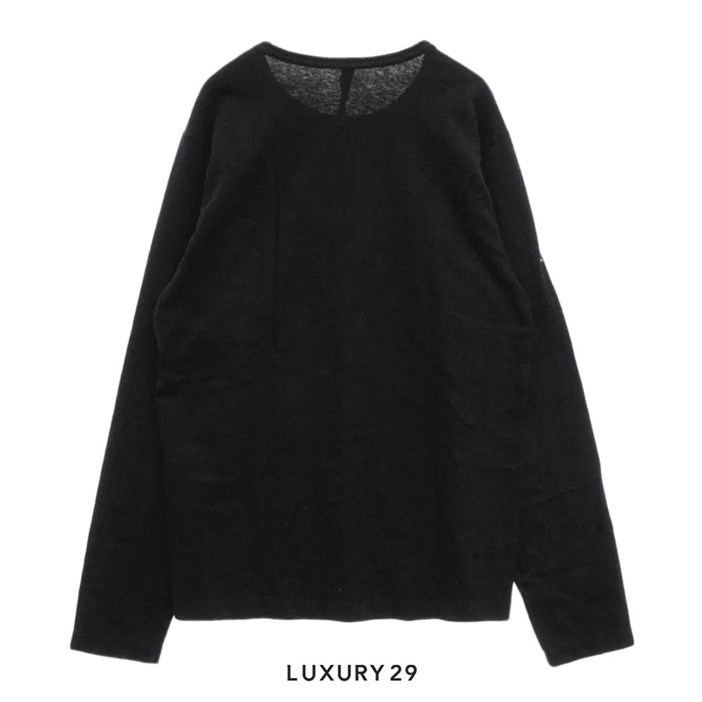 Chrome Hearts GRP Y Not Embroidered Pocket Long Sleeve T-Shirt Large Black(L, Black)