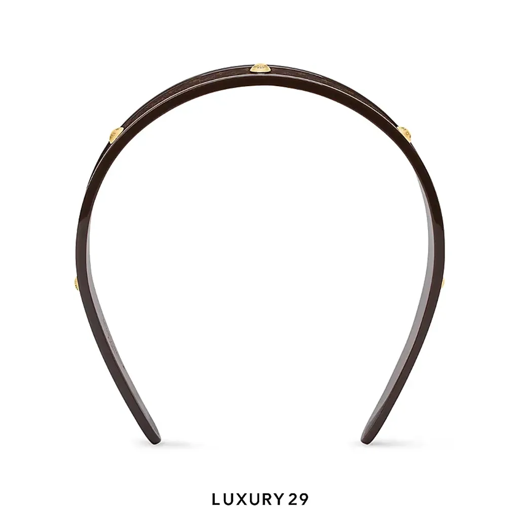 Louis Vuitton LV MNG Resin Headband(Free Size, Brown)