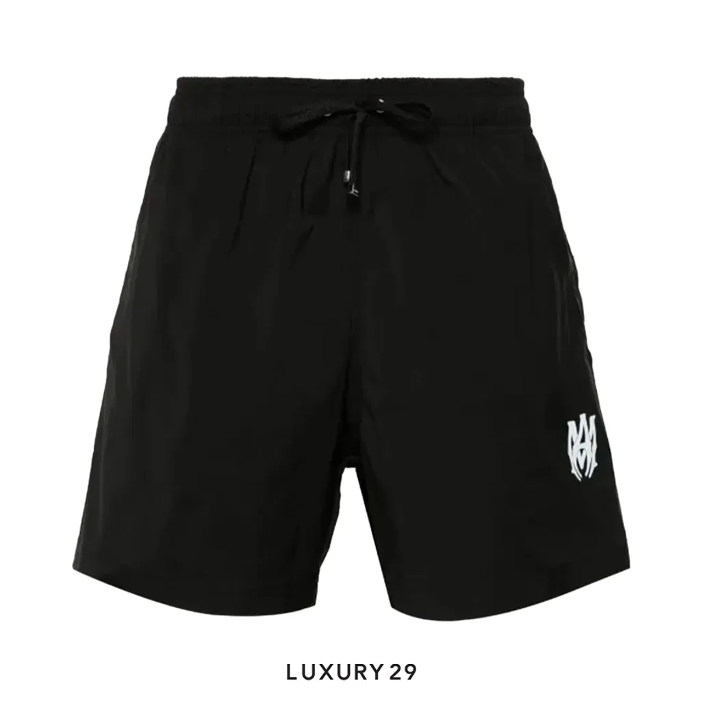 Amiri MA Core-print swim shorts Black(M, Black)