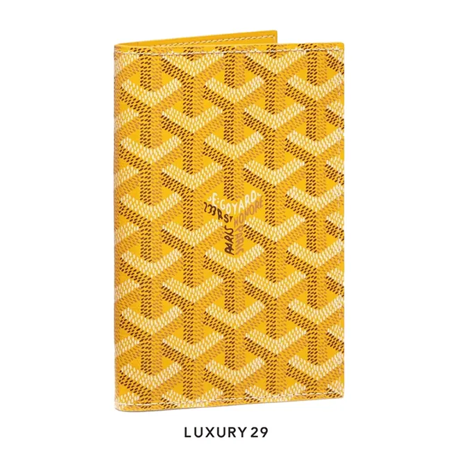 Goyard Grenelle Passport Cover Yellow