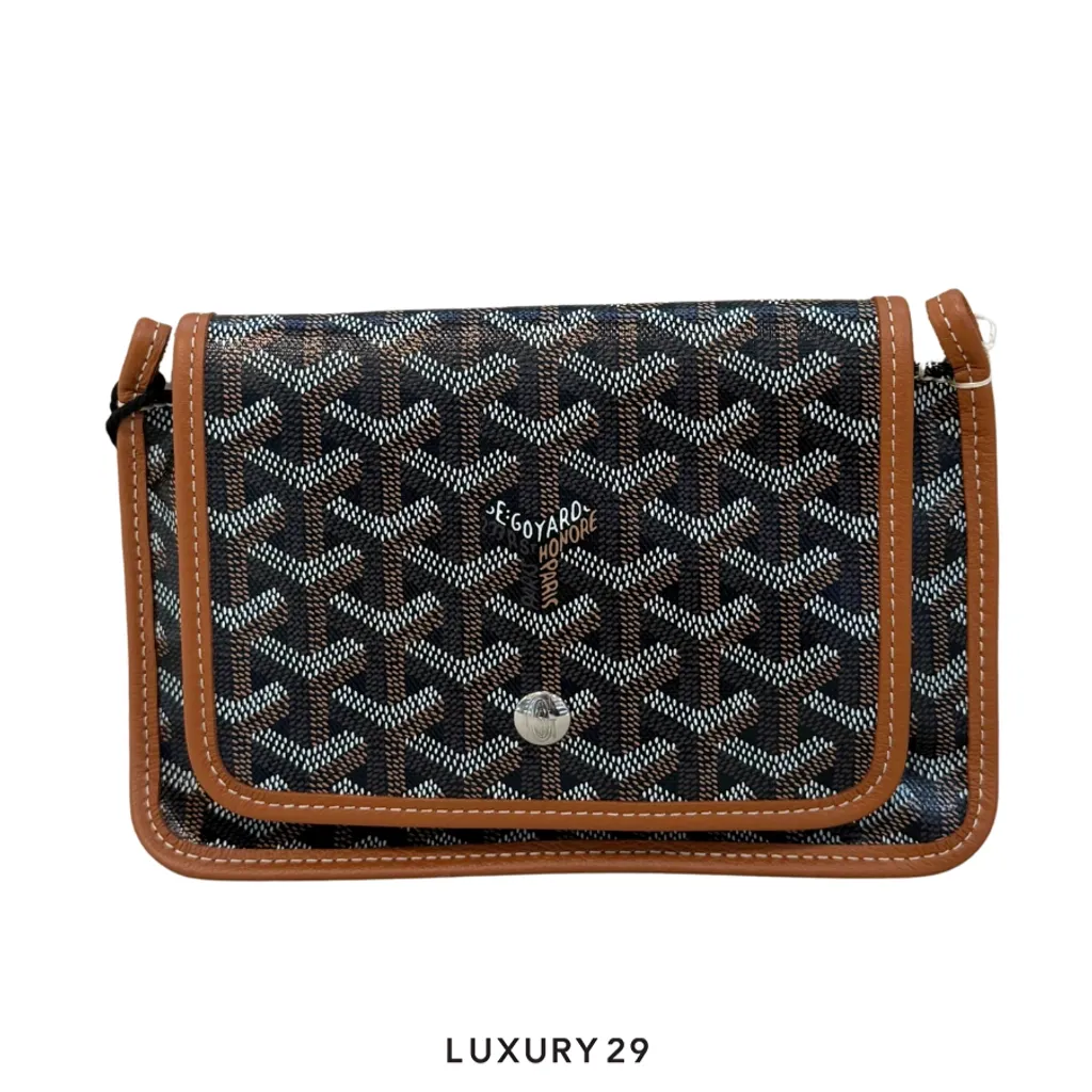 Goyard Plumet Pocket Wallet Black & Tan(Small, Brown)