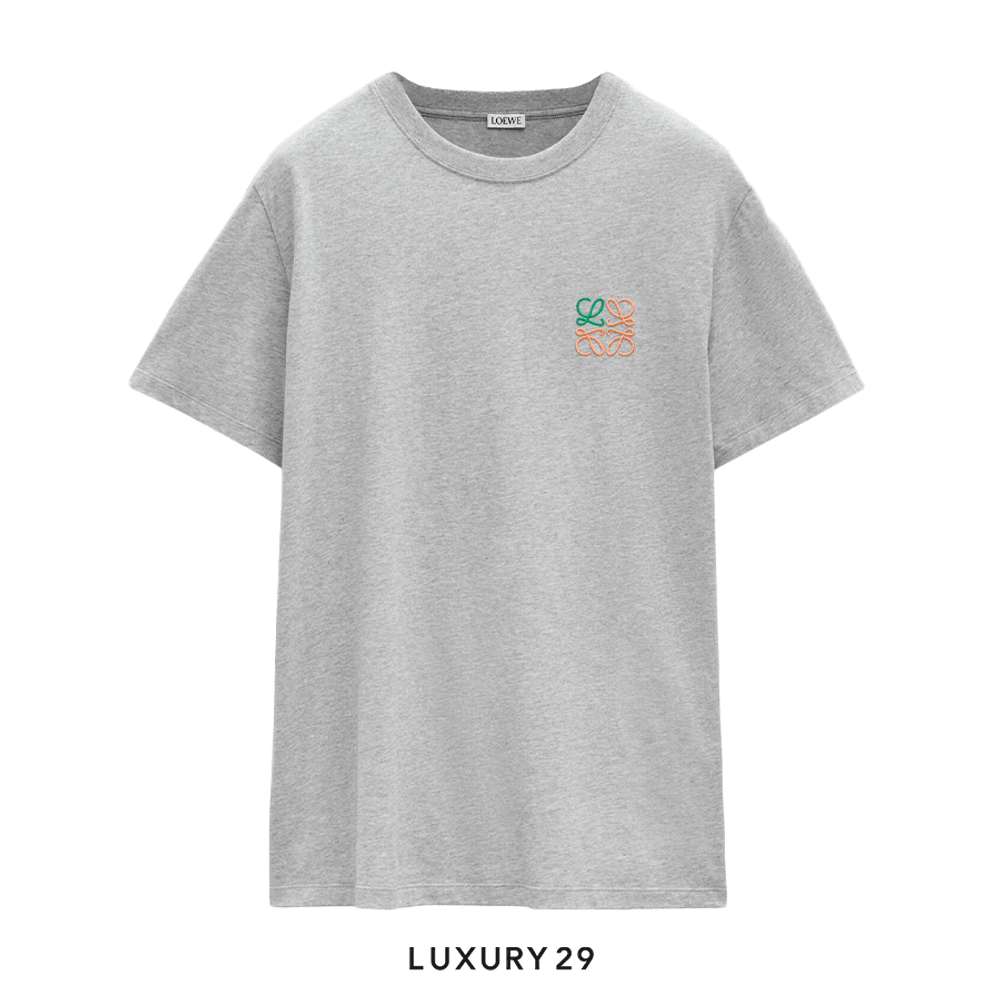 Loewe Regular fit T-shirt in cotton Grey Melange(S, Grey)