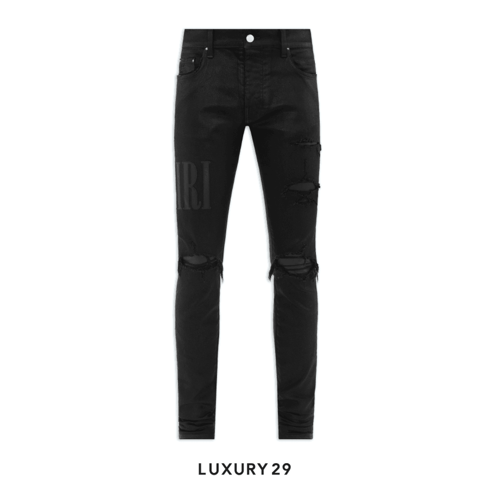 Amiri WAX LOGO JEAN BLACK(XL, Black)