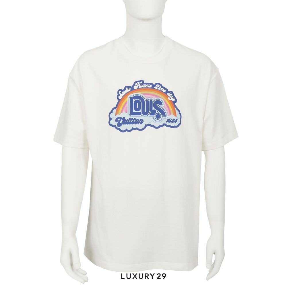 Louis Vuitton LV Rainbow Printed T-Shirt(XL, White)
