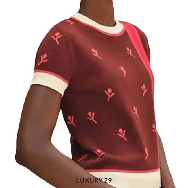 Hermes “Etriers” short-sleeve Rouge