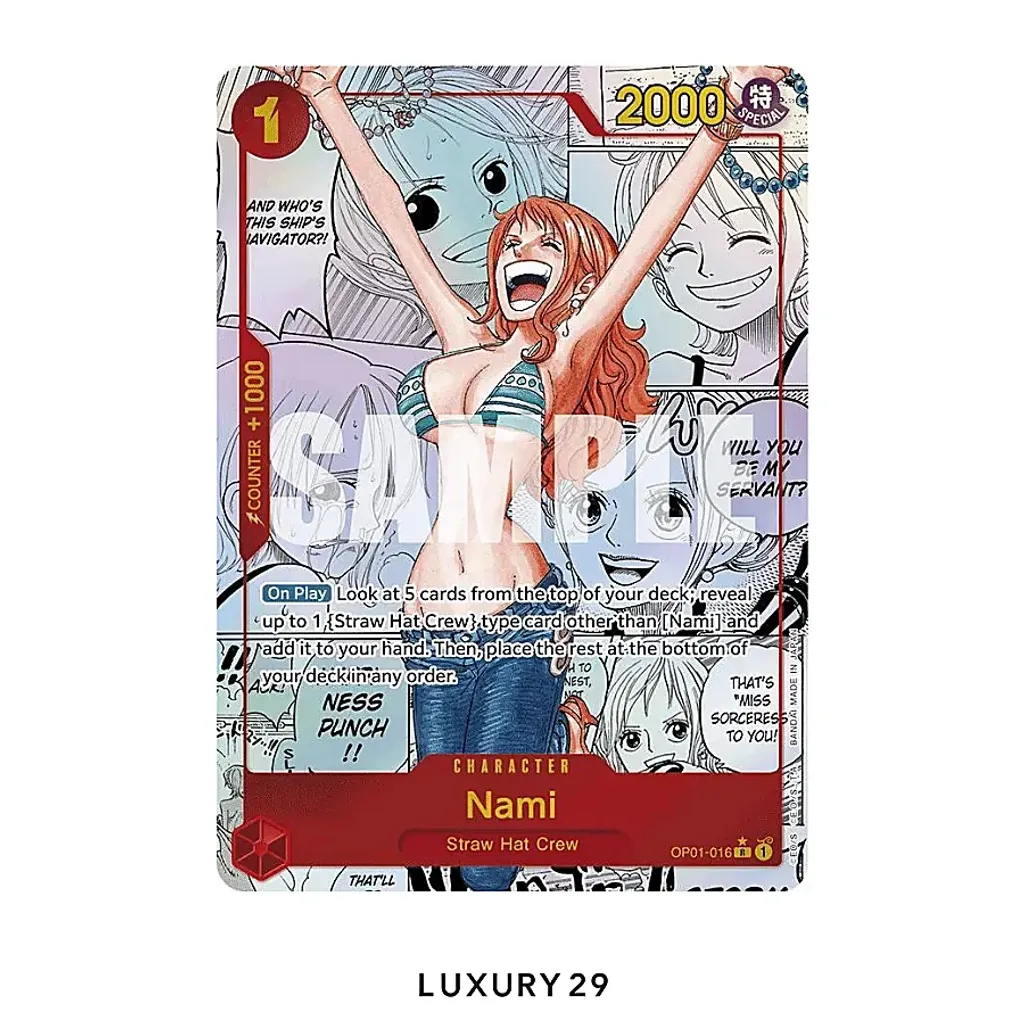 One Piece Nami (OP01-016) (Manga) Premium Booster R OP01-016 (PSA10)(Small, Multicolour)
