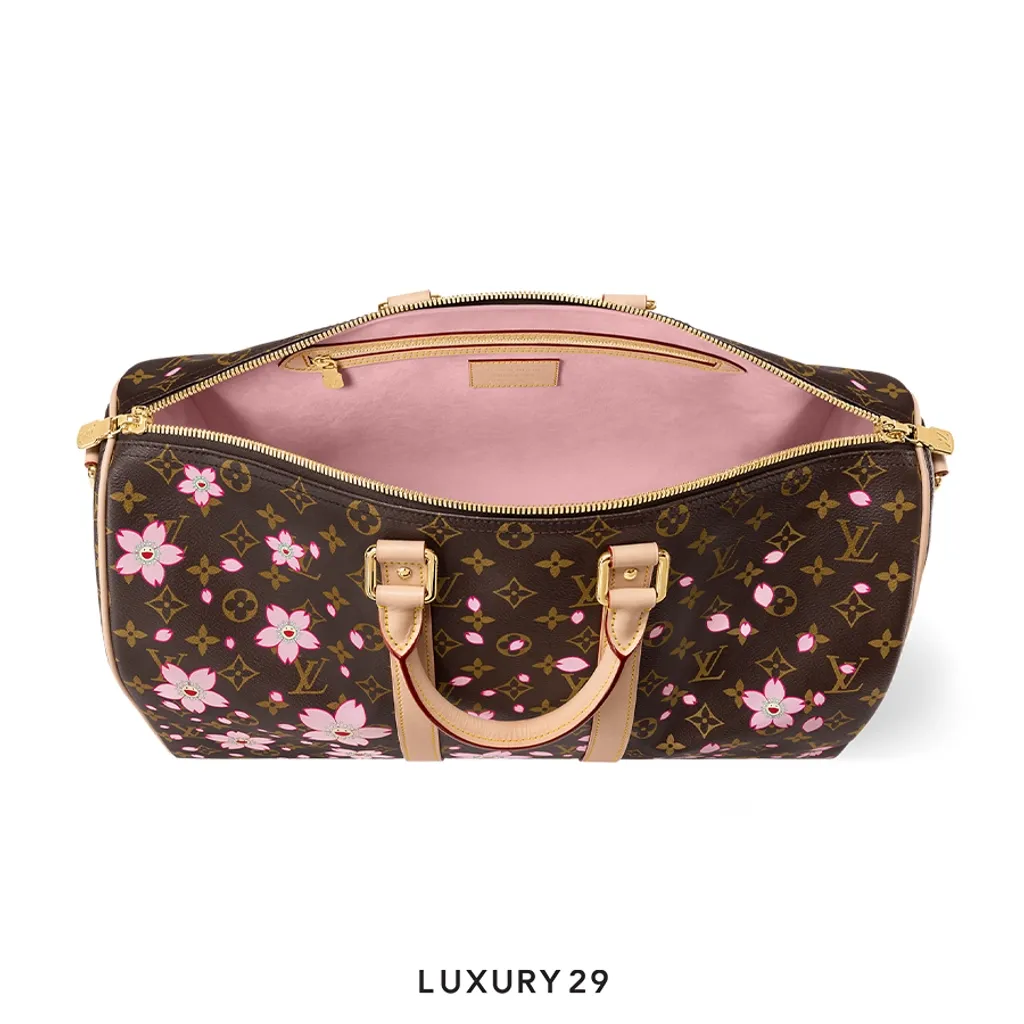LOUIS VUITTON LV x TM - Keepall Bandouliere 45 Sakura Brown(Small, Brown)