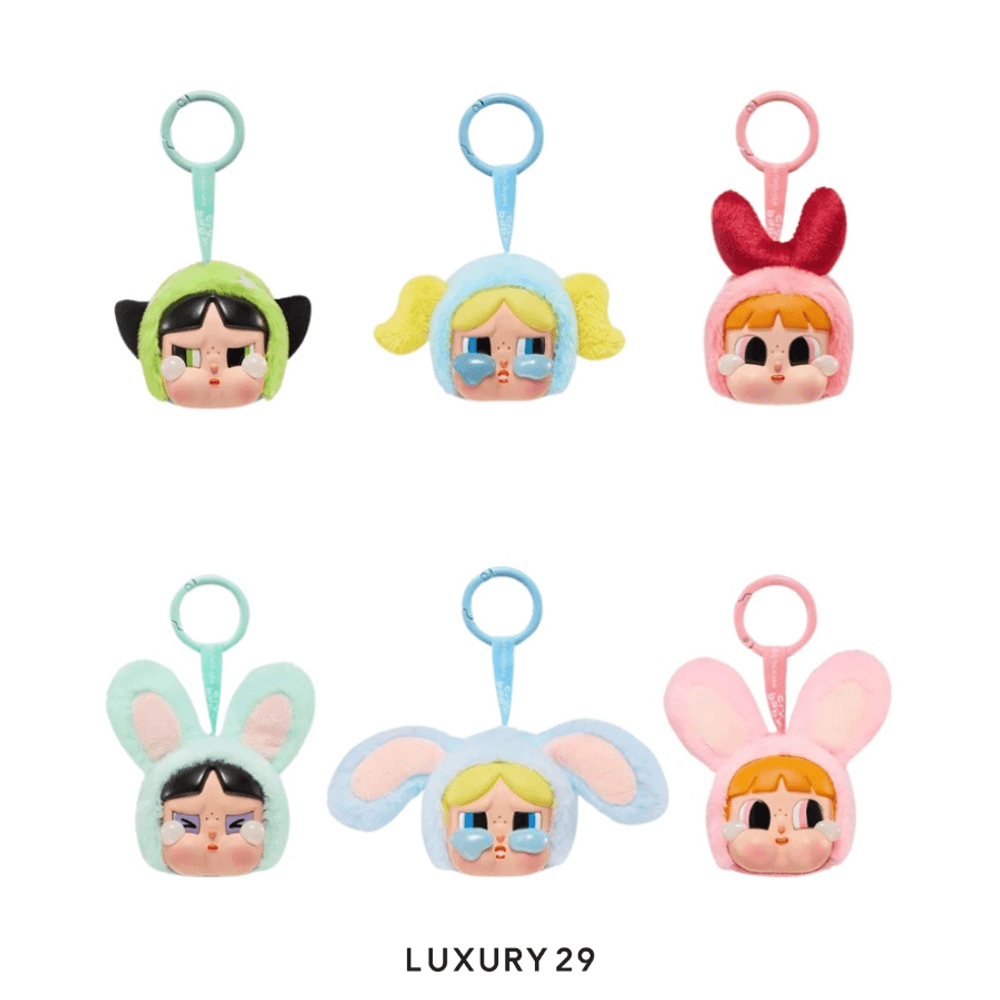 POP MART CRYBABY x Powerpuff Girls Series-Vinyl Face Plush Blind Box(Small, Multicolour)