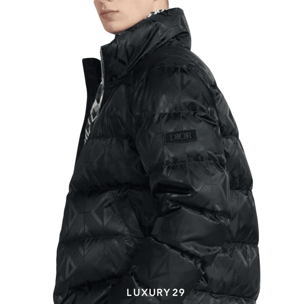 Dior Diamond Mirage Ski Capsule Down Jacket Black Technical Fabric(2XL, Black)