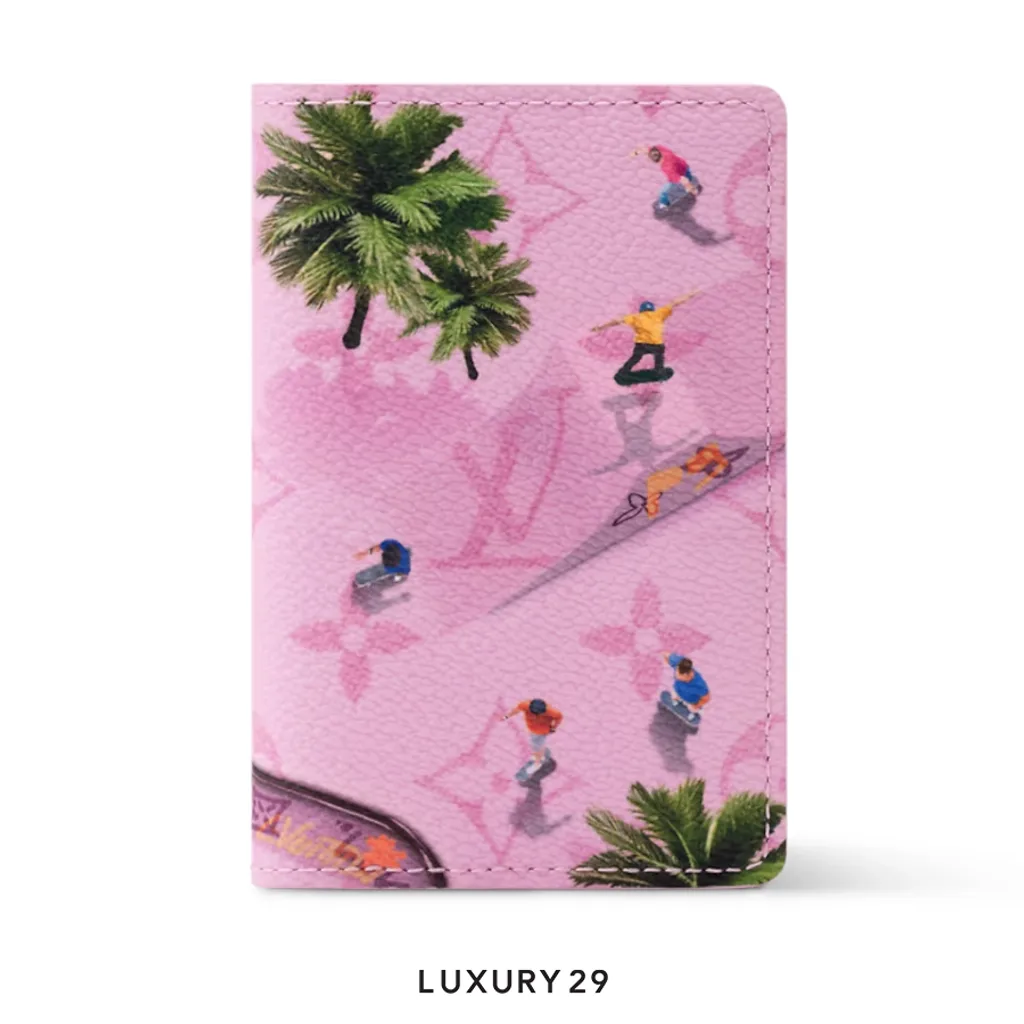 Louis Vuitton LV Pocket Organizer Wallet Pink(Small, Pink)