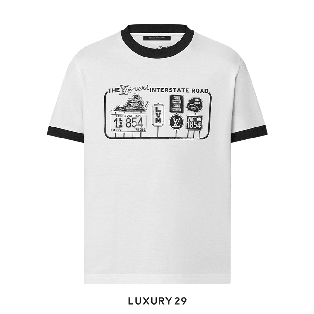Louis Vuitton LV Embellished Cotton T-Shirt(S, White)