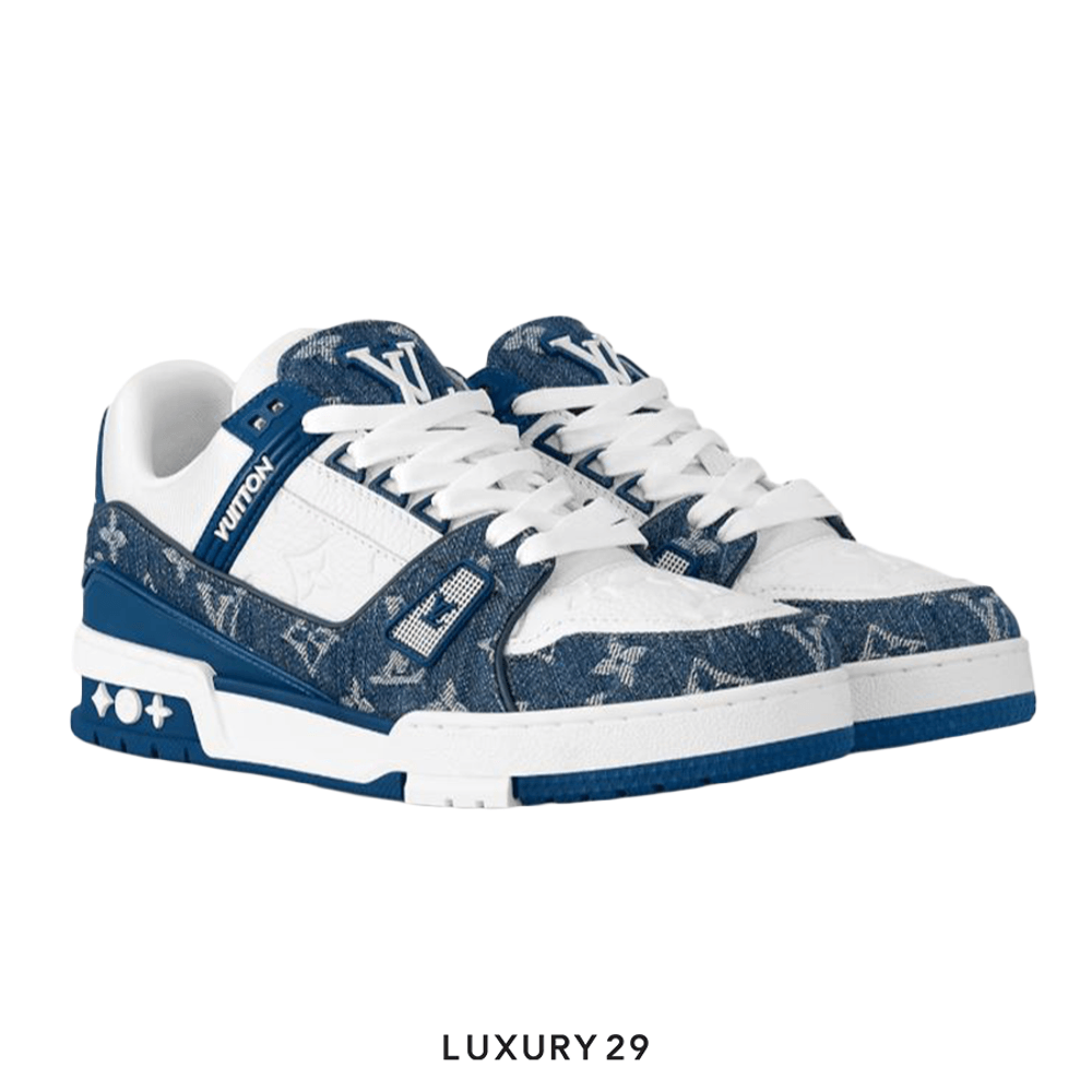Louis Vuitton LV Trainer Sneaker Blue(M)(42.5, Blue)