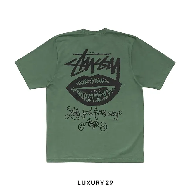 STUSSY ANY ANGLE TEE PIGMENT DYED PINE