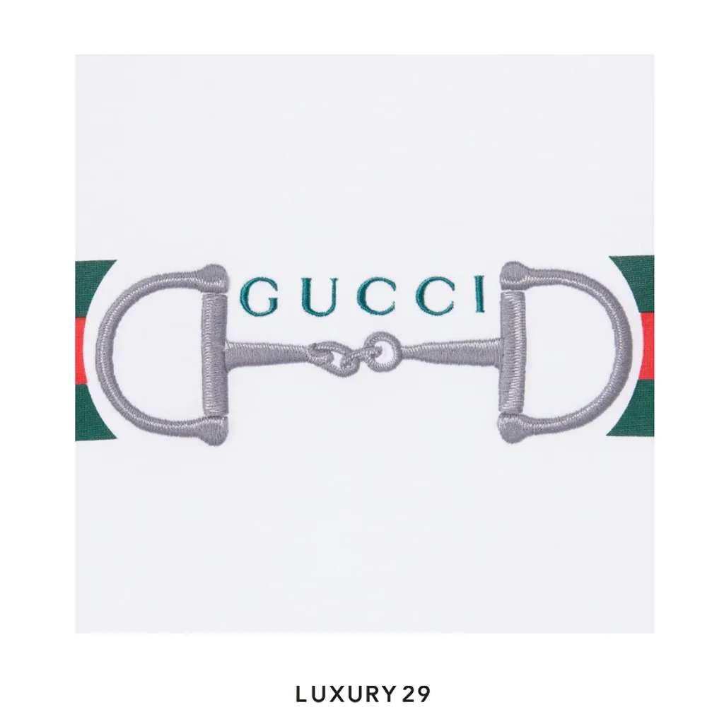 Gucci Cotton jersey T-shirt with embroidery White(L, White)