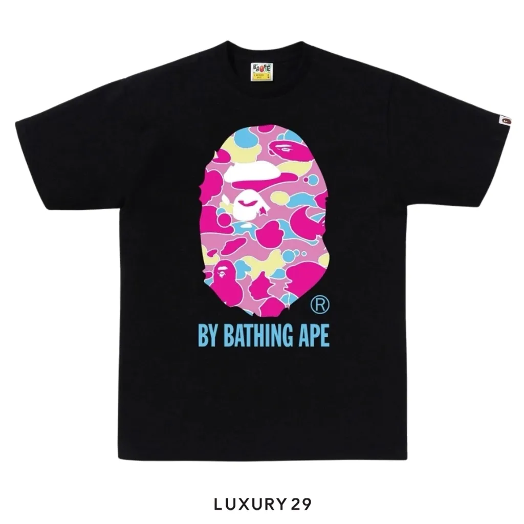 A Bathing Ape Men's STA CAMO BY BATHING APE TEE Black(L, Black)