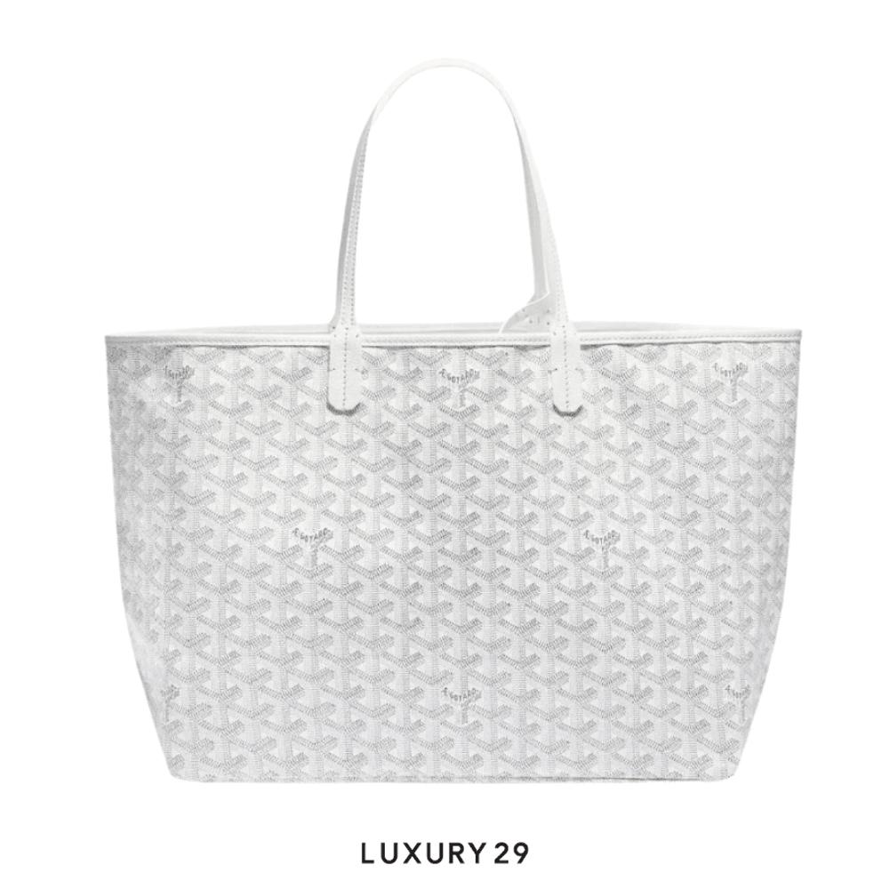 [GOYARD]★Saint Louis PM Bag White Amazon.com: Goyard, Pre-Loved White Goyardine Canvas Saint