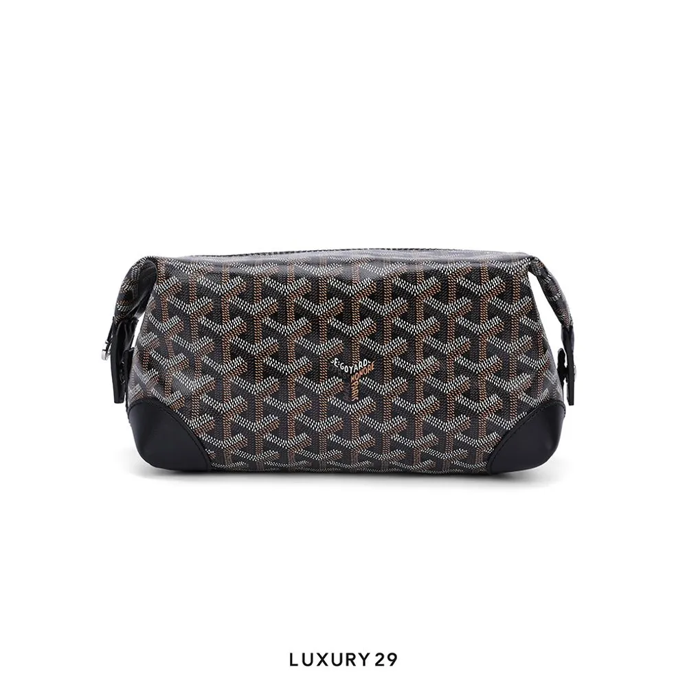 Goyard Bowling 25 Toiletry Bag Black(Small, Black)