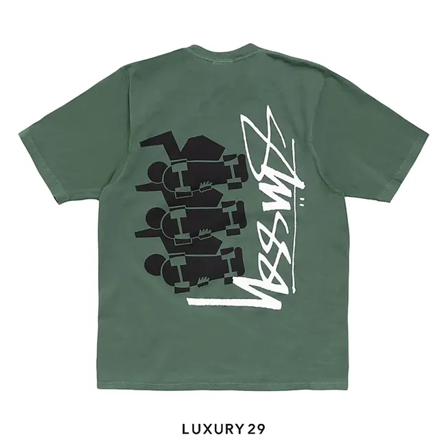 STUSSY SKATE STACK TEE PIGMENT DYED PINE