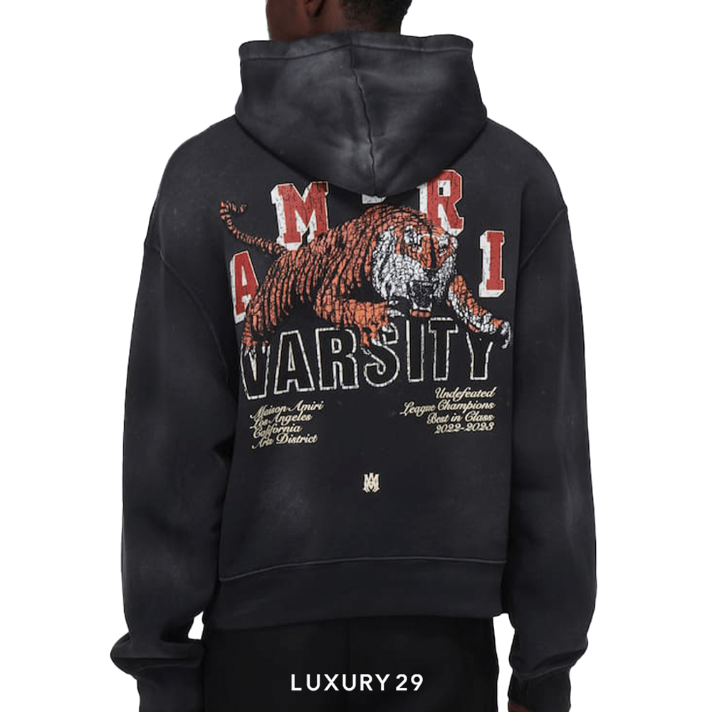 Amiri Vintage Tiger Varsity Hoodie 'Black'(L, Black)