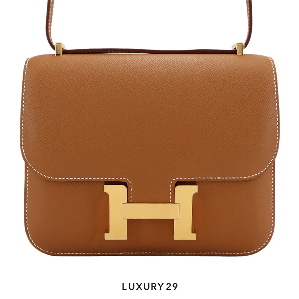 Hermes SAC Constance III Mini Miroir Veau Epsom 37 Gold Hardware(Mini, Brown)