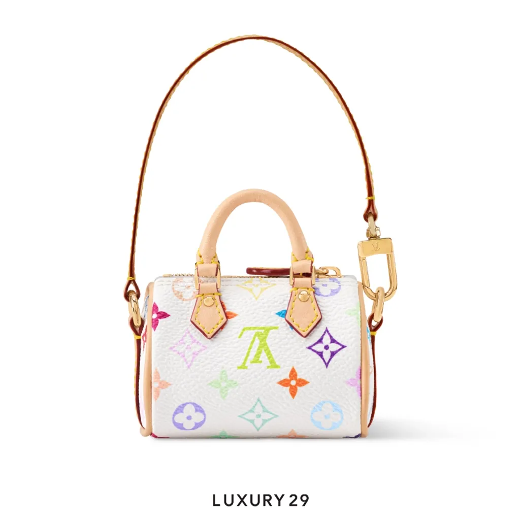 Louis Vuitton LV x TM Micro Speedy bag charm Multicolor(Micro, White)