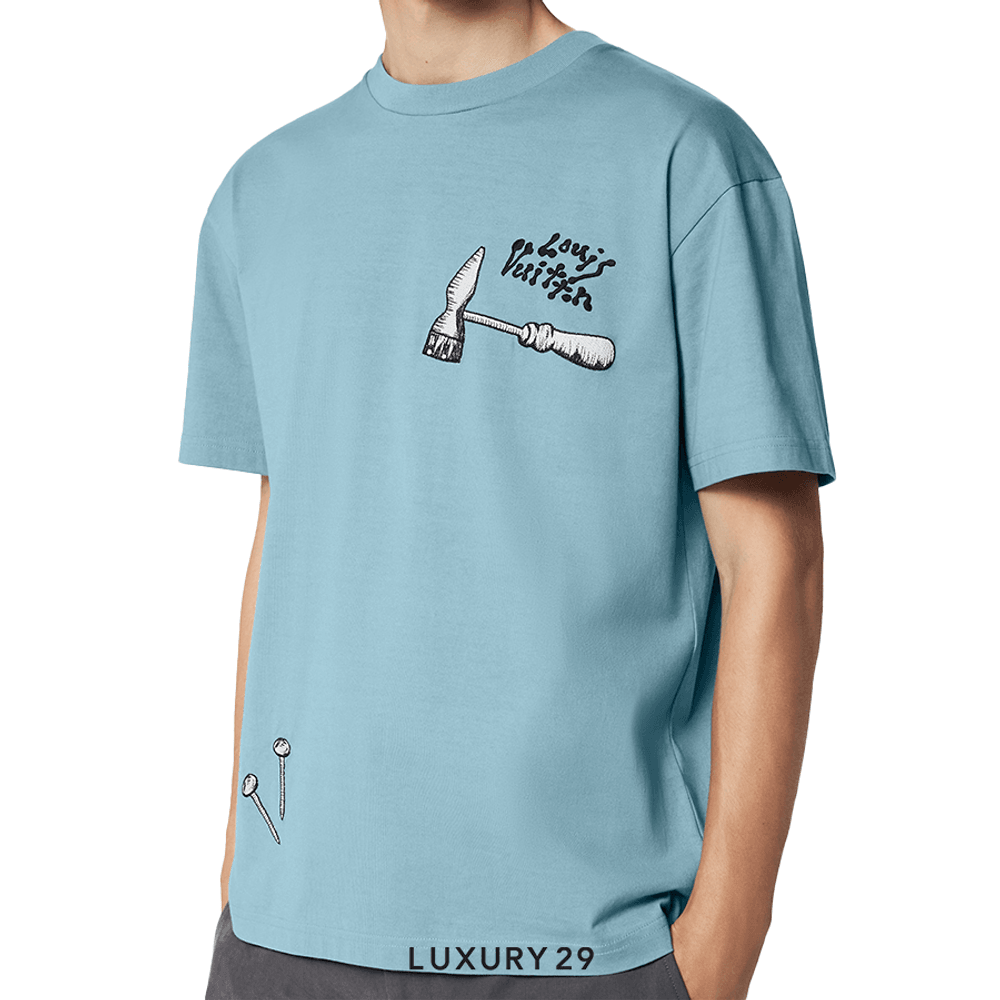 LV Multi Tools Embroidered T-Shirt(2XL, Blue)