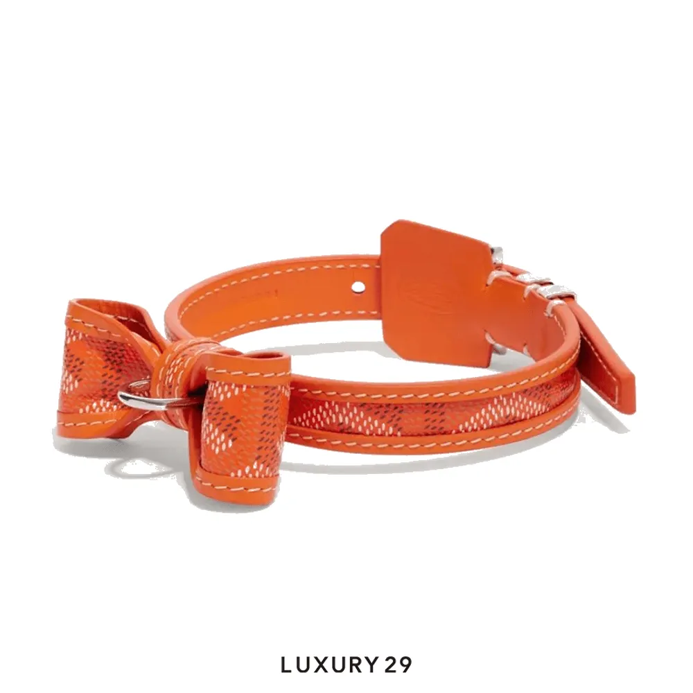 Goyard Oscar Collar Sky Orange(Free Size, Orange)