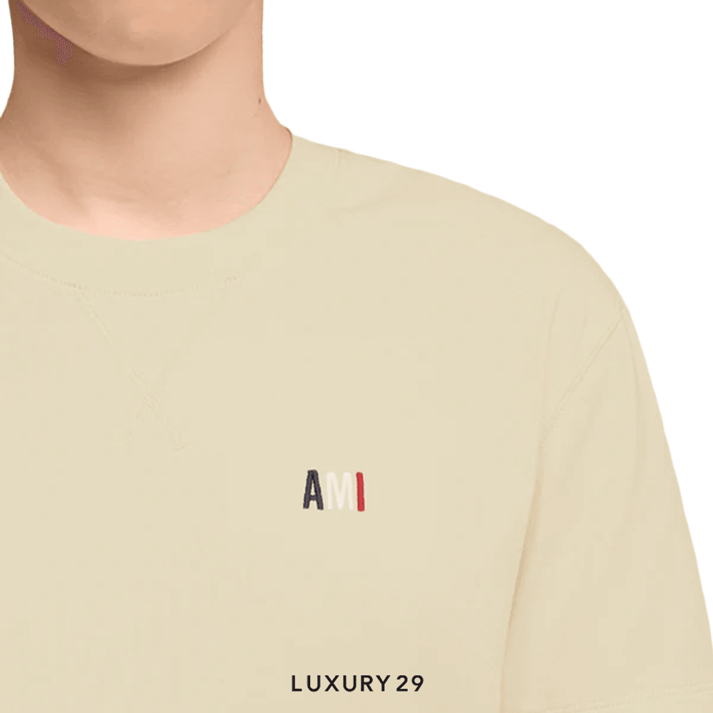Ami Bleu Blanc Rouge Classic Fit T-shirt OFF WHITE(M, Neutrals)