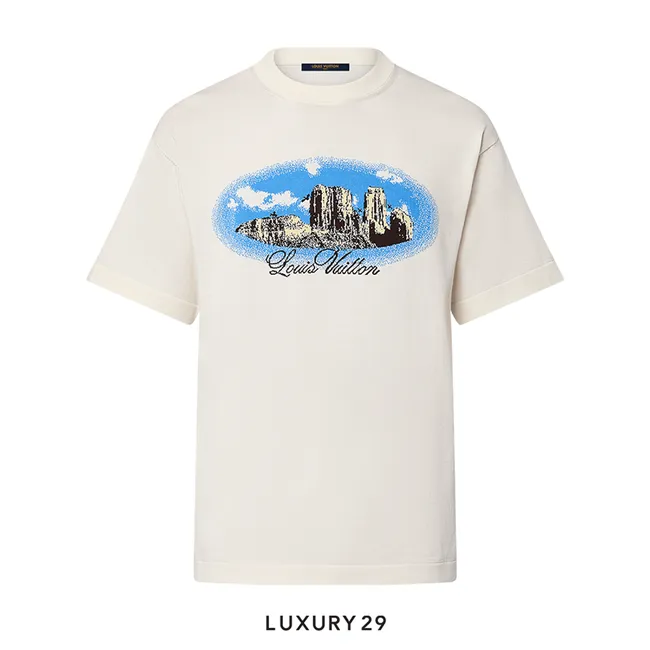 Louis Vuitton LV Graphic Short-Sleeved Cotton Crewneck