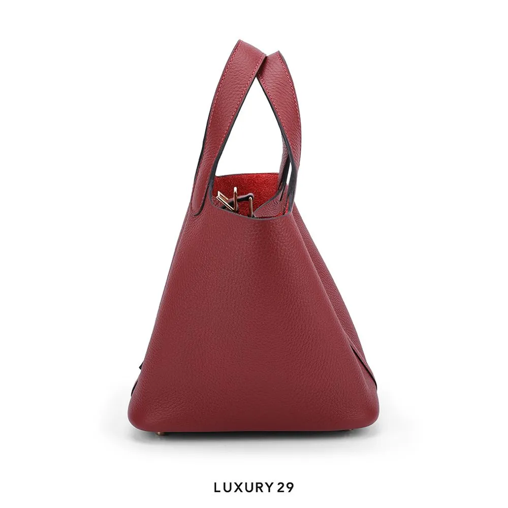 Hermes Picotin Lock 18 Rouge H Clemence Gold Hardware(Small, Red)