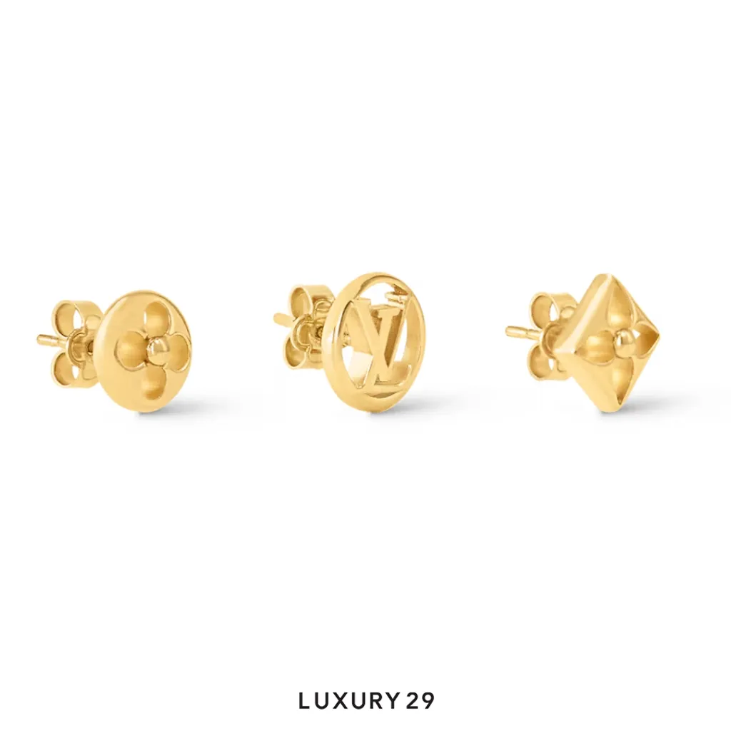 Louis Vuitton LV Crazy In Lock Earrings Set Gold(Free Size, Gold)