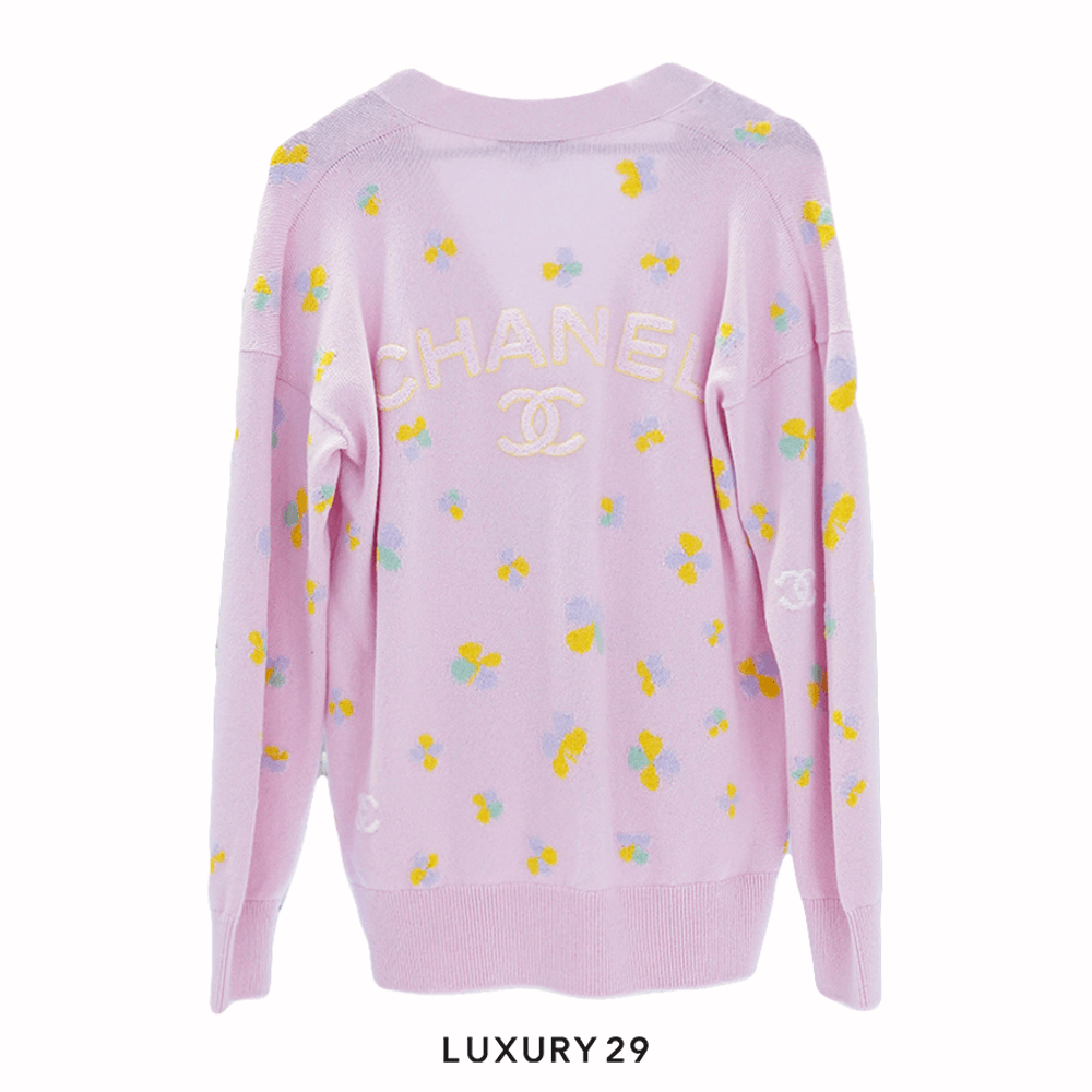 Pink chanel sweatshirt on sale