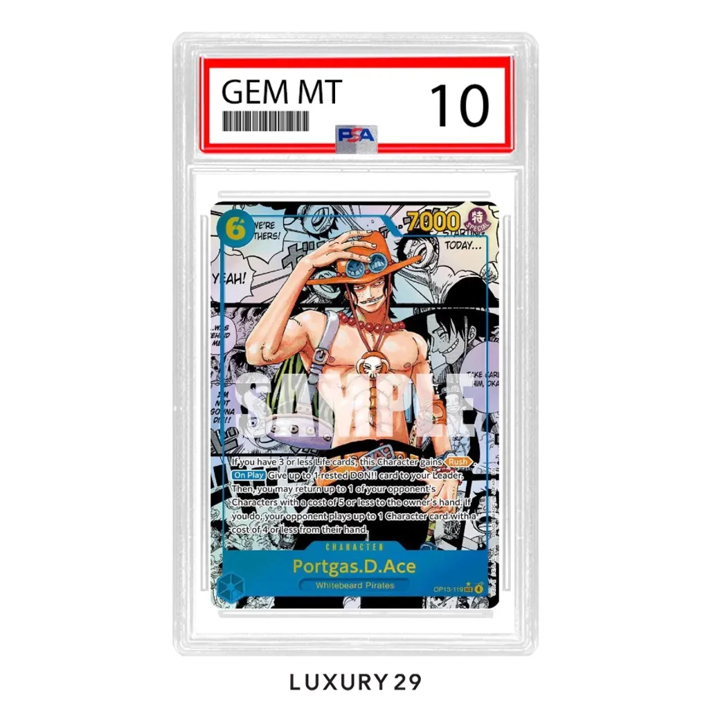 One Piece Portgas.D.Ace (119) (Super Alternate Art) Carrying On His Will SEC (ENG) OP13-119 (PSA10)(Small, Multicolour)