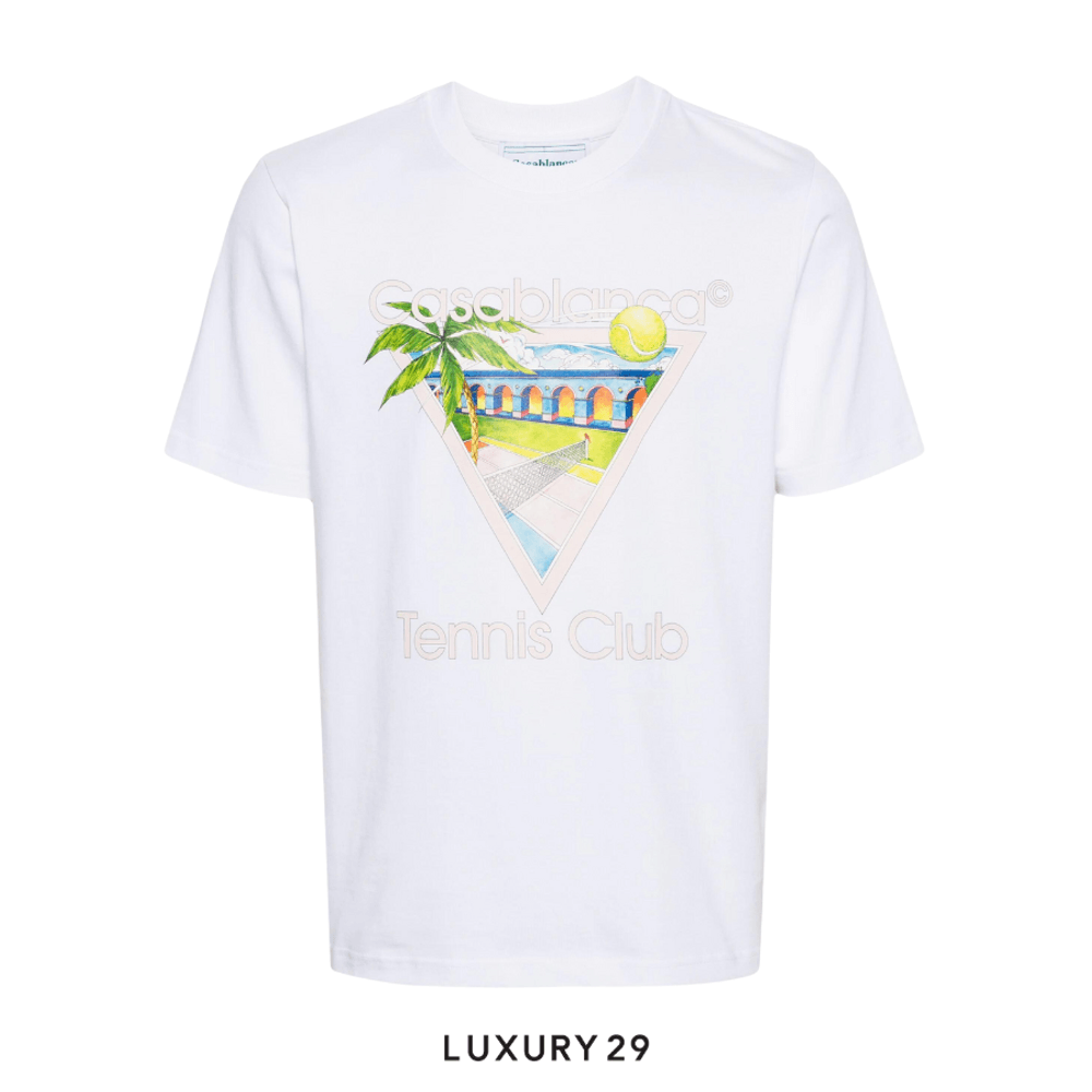 Casablanca Tennis Club Icon T-Shirt white(M, White)
