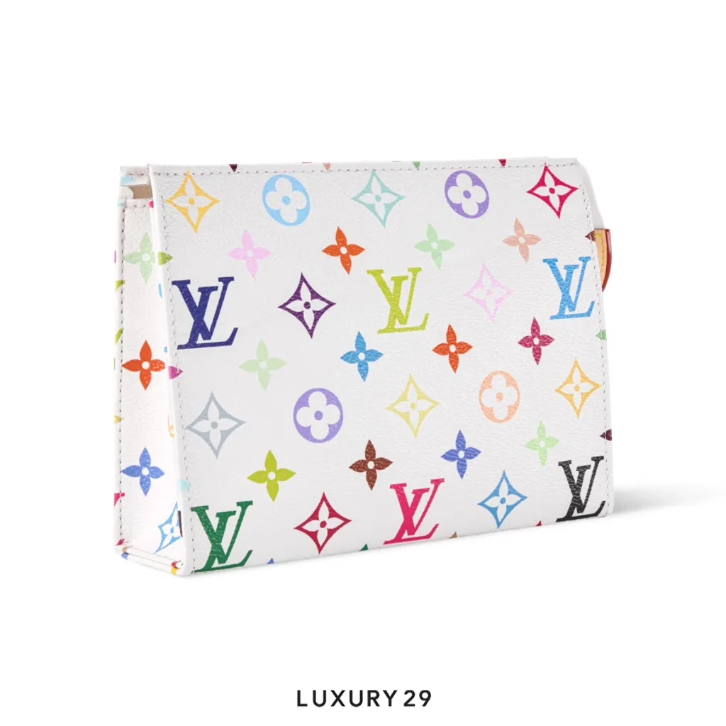 Louis Vuitton LV x TM Toiletry 19 Pouch Monogram Multicolore Canvas Multicolor(Small, White)