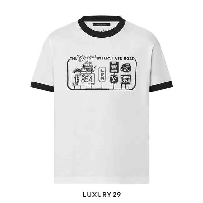 Louis Vuitton LV Embellished Cotton T-Shirt
