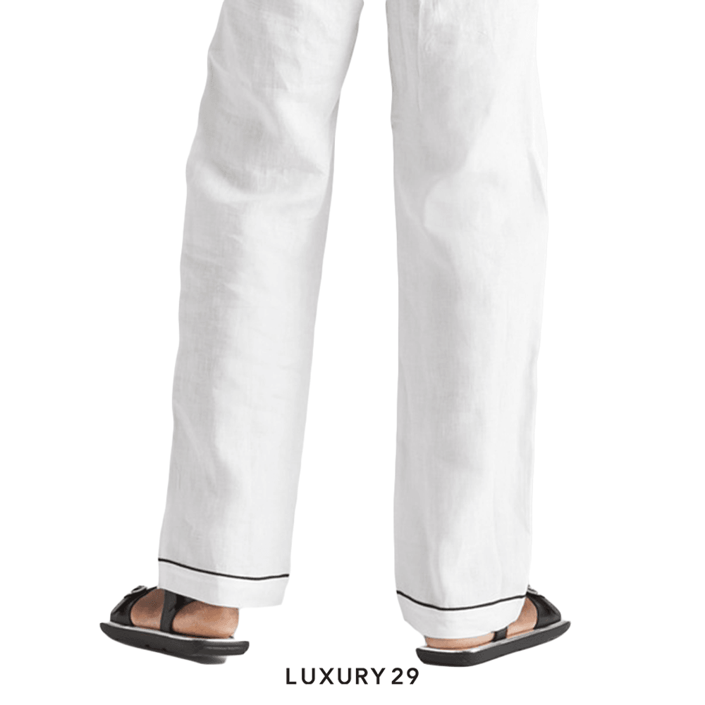 Prada Linen Pants White(L, White)