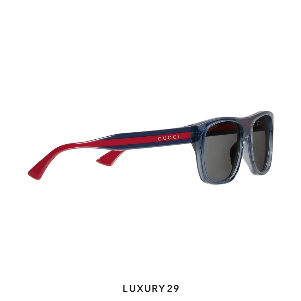 Gucci Square frame sunglasses Variation transparent blue(Free Size, Blue)
