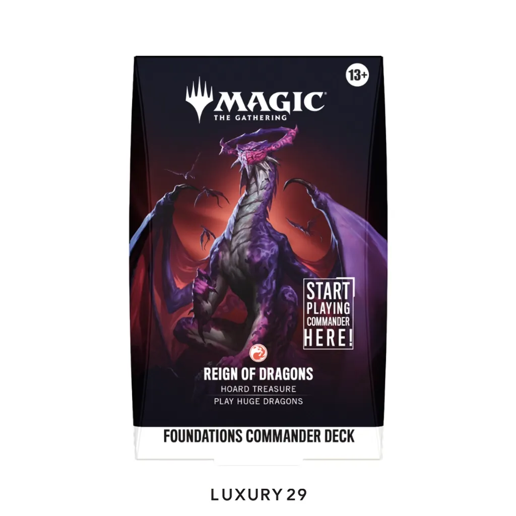 Magic The Gathering Reign of Dragons Foundations Commander Deck(Small, Multicolour)